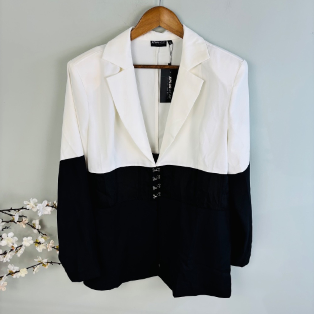 XplusWear Colorblock Mesh Inset Blazer NWT Size XL